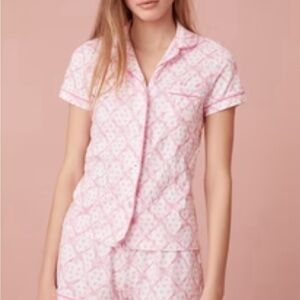 Roller Rabbit x LoveShackFancy Baby Bow Hearts Women’s Polo Pajama - NWT